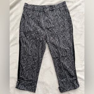 🎁 2/$8 Royalty for Me Grey and Black Swirl Pattern Cuffed Pants